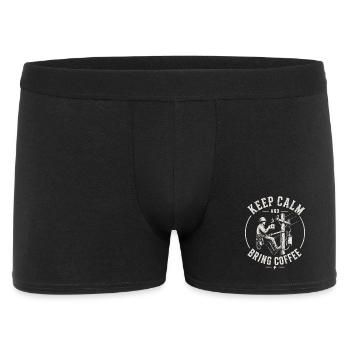 Reste calme et apporte du café, Fitter. - Boxer Homme - noir - Devant