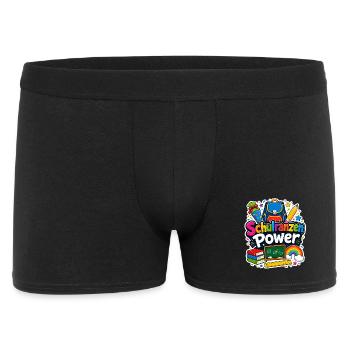 Schulkind 2026 Einschulung 2026 Schulanfang - Männer Boxer Shorts - Schwarz - Vorne