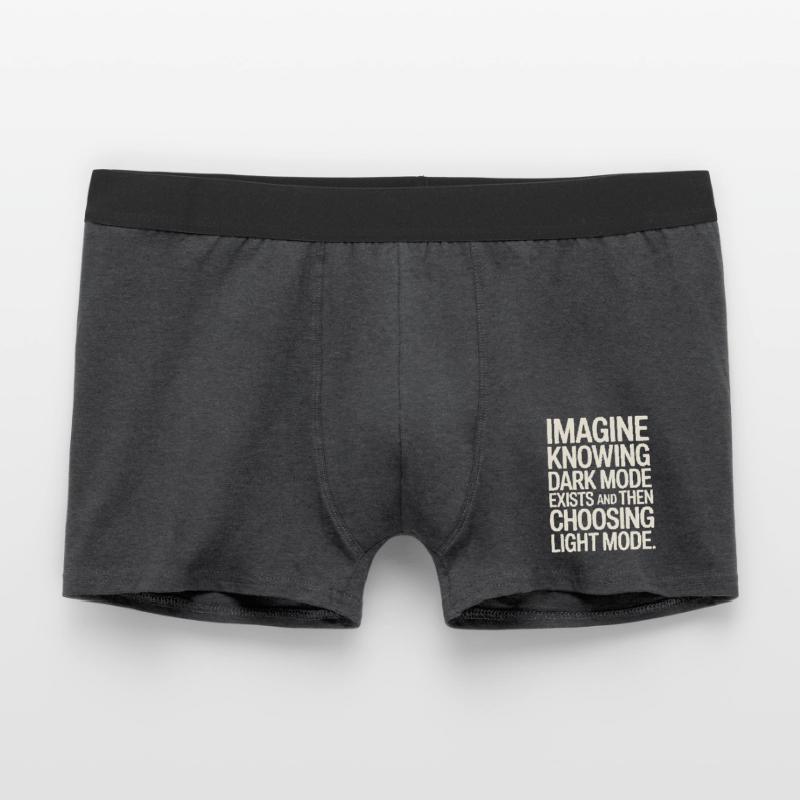 Dark Mode Exists Programmierer IT Nerd Coder Büro Männer Boxer Shorts