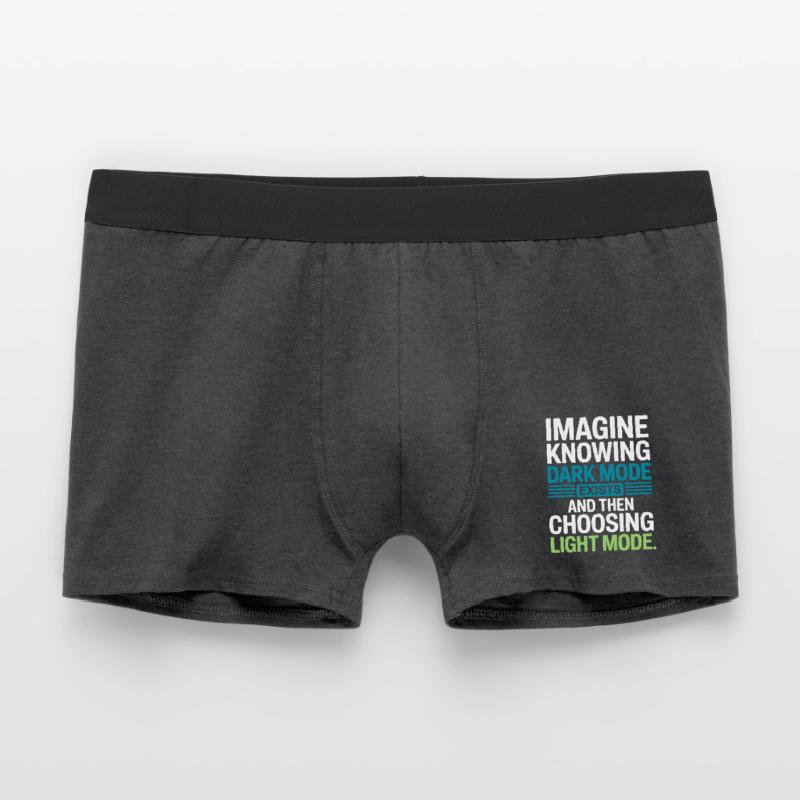 Dark Mode Exists Programmierer IT Nerd Coder Büro Männer Boxer Shorts