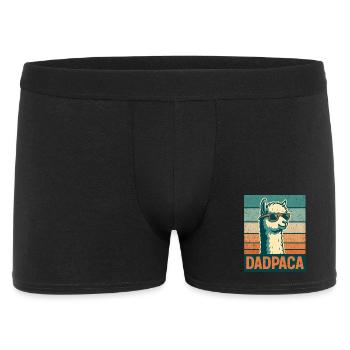 Retro Dadpaca Llama - Men's Boxer Shorts - black - Front