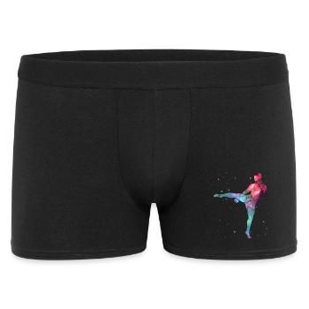 Muay Thai Kickboxer Martial Arts Space Kickboxing - Men's Boxer Shorts - black - Front
