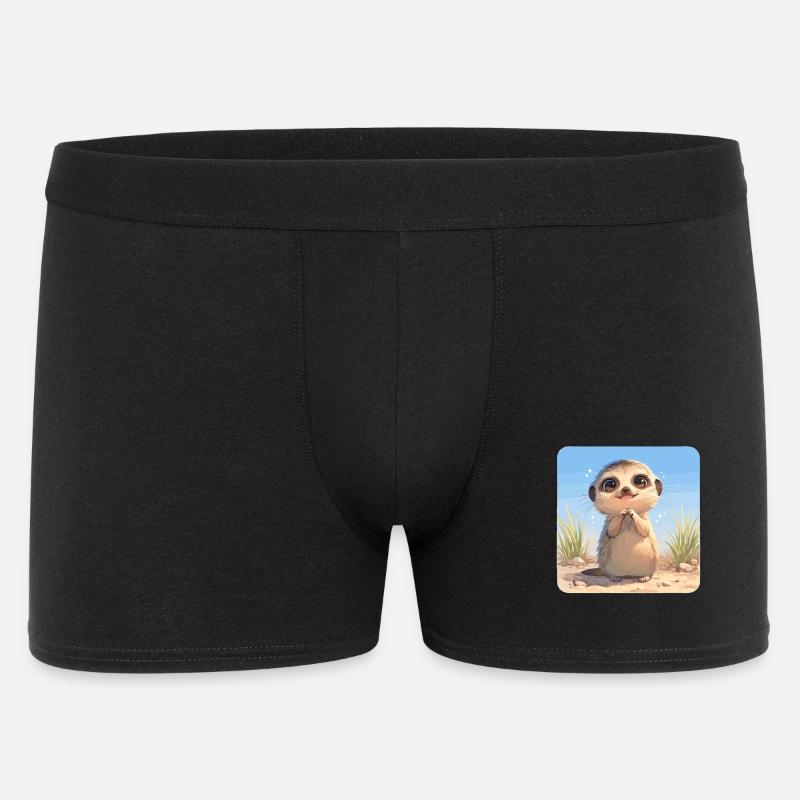 Meerkat Erdmännchen - Männer Boxer Shorts - Schwarz