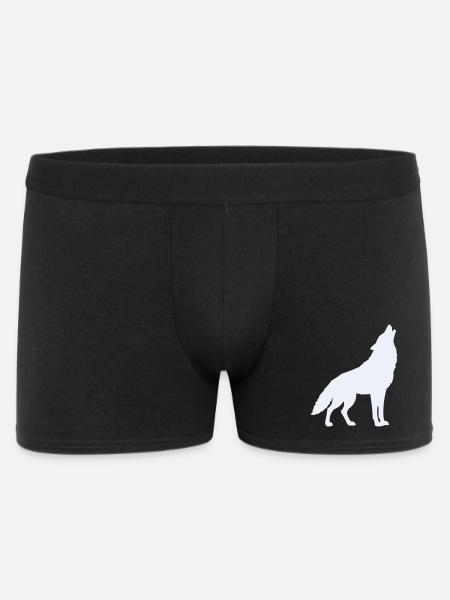 Wolf Silhouette Moonlight - Men's Boxer Shorts - black