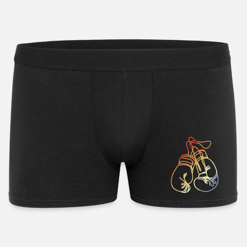 Boxhandschuhe Retro Style - Männer Boxer Shorts - Schwarz