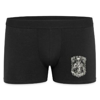WTF is Celsius Skeleton Funny American - Männer Boxer Shorts - Schwarz - Vorne