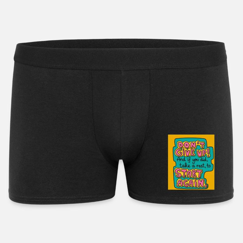Don't give up! - Männer Boxer Shorts - Schwarz