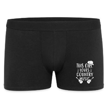 Dieses Mädchen liebt Country-Musik - Männer Boxer Shorts - Schwarz - Vorne