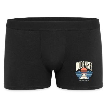 Bodensee Unser See Lake Vacation Memory - Männer Boxer Shorts - Schwarz - Vorne