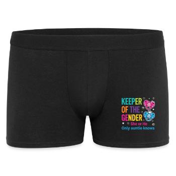 Gender Reveal Keeper Of The Gender Auntie Knows - Men's Boxer Shorts - black - Front