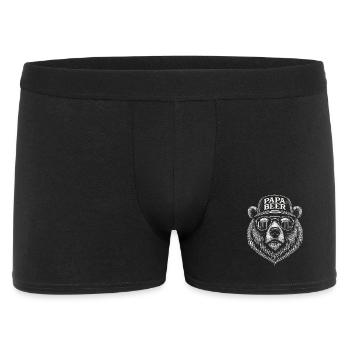 Papa Beer Father Bear Beer Humor Gift Idea - Men's Boxer Shorts - black - Front