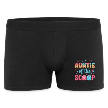 Auntie Of The Scoop Tante Babyparty Eis Design - Men's Boxer Shorts - black - Front