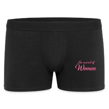 ScaredOfWomen_ _pink - Men's Boxer Shorts - black - Front