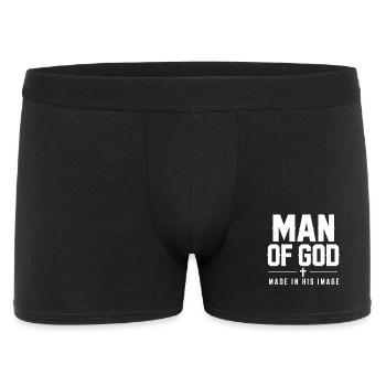 Homme de Dieu créé à son image de foi chrétienne - Boxer Homme - noir - Devant