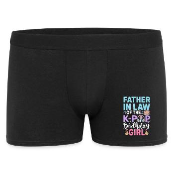 Father in Law of The K-Pop Birthday Girl - Men's Boxer Shorts - black - Front