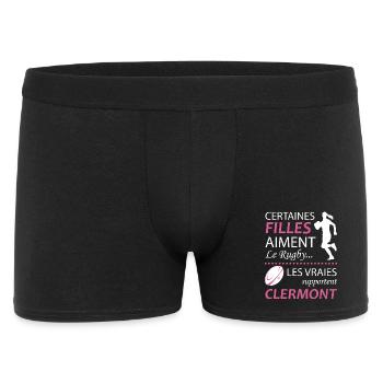 Certaines Filles Aiment Le Rugby Les Vraies Sup... - Boxer Homme - noir - Devant