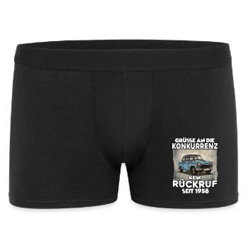  ein Symbol der DDR  ideal für Trabibesitzer Ossi - Männer Boxer Shorts - Schwarz - Vorne