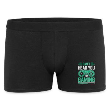 Je ne t’entends pas – je joue - Boxer Homme - noir - Devant
