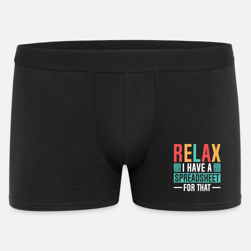 Relax: Spreadsheet Fun - Men's Boxer Shorts - black