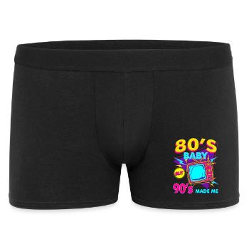 Les années 80 bébé 90 m’ont rendu néon - Boxer Homme - noir - Devant