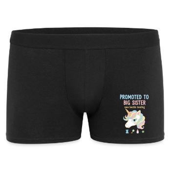 Révélation du sexe Baby Shower Équipe Grandes Sœurs Rose - Boxer Homme - noir - Devant