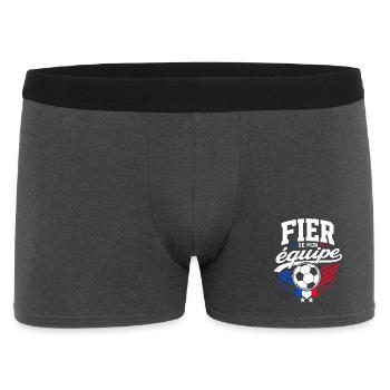 Fier de mon Équipe - Supporter Football France - Boxer Homme - charbon - Devant