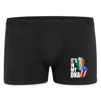 DNA-Stolz: Italienischer Puerto-Ricaner - Männer Boxer Shorts - Schwarz - Vorne