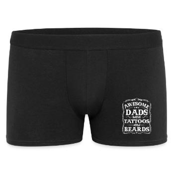 Awesome Dads Have Tattoos and Beards - Men's Boxer Shorts - black - Front