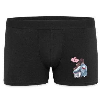 Love Forever – Couple romantique en étreinte - Boxer Homme - noir - Devant