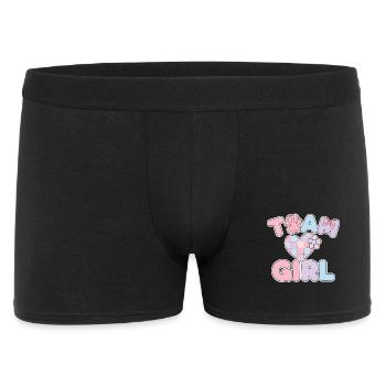 Gender Reveal Team Girl Baby Shower Pregnancy - Men's Boxer Shorts - black - Front