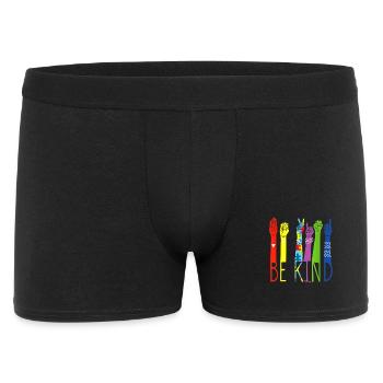 Be Kind Rainbow Fist LGBTQ - Boxer Homme - noir - Devant