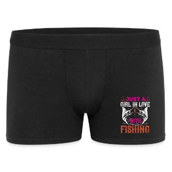Just_a_GIRL_IN_LOVE_with_fishing-012 - Men's Boxer Shorts - black - Front