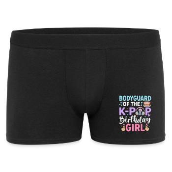 Garde du corps de la fille d’anniversaire de la K-Pop - Boxer Homme - noir - Devant