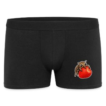 Dessin animé Kawaii Weevil Strawberry Summer - Boxer Homme - noir - Devant