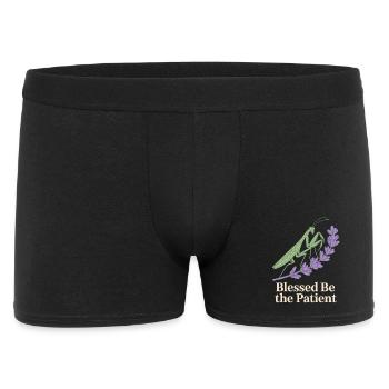 Praying mantis with lavender - Men's Boxer Shorts - black - Front
