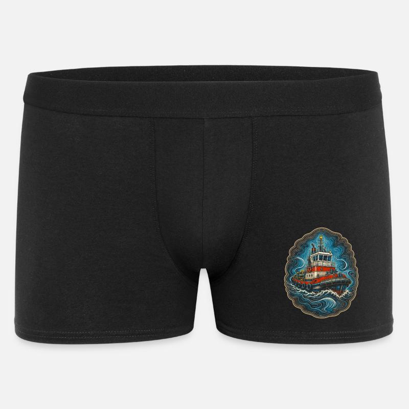 Schleppschiffe Schlepper - Männer Boxer Shorts - Schwarz