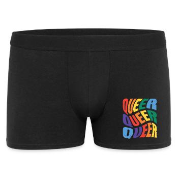 -2026-_LGBTQ_Queer_Queer_Queer_3 - Männer Boxer Shorts - Schwarz - Vorne