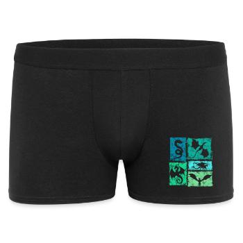 Dragon Retro Graphic - Mystical Mythical Creatures - Men's Boxer Shorts - black - Front