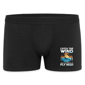 Catch the wind Chase your dreams Flight into the high - Men's Boxer Shorts - black - Front