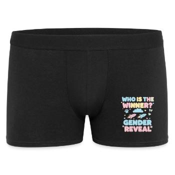 Geschlechterenthüllung: Wer ist der Gewinner der Babyparty - Männer Boxer Shorts - Schwarz - Vorne
