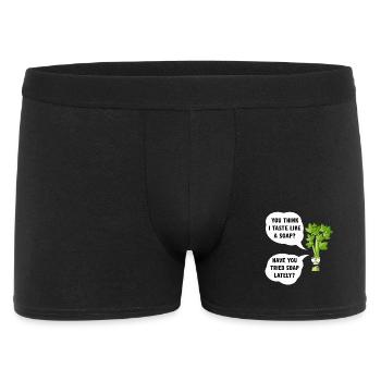 T-shirt blague au savon au céleri - Boxer Homme - noir - Devant