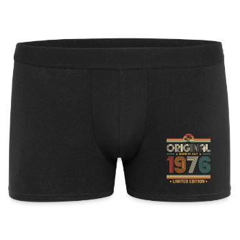 Cadeau du 50e anniversaire Millésime de juillet 1976 - Boxer Homme - noir - Devant