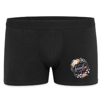 Sandra Flower Wreath Signature - Men's Boxer Shorts - black - Front