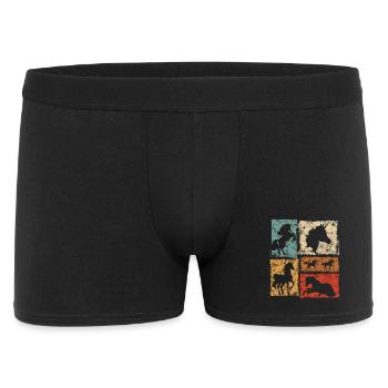 Licornes en perspective avec des étoiles - Boxer Homme - noir - Devant