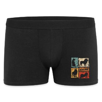 Lion Perspectives Retro Style Graphic - Men's Boxer Shorts - black - Front