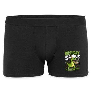 Gâteau Saurus d’anniversaire T-rex Dino Party Roar - Boxer Homme - noir - Devant