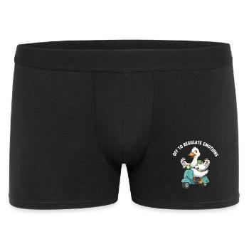 Quak Scooter Emotionsregler - Männer Boxer Shorts - Schwarz - Vorne