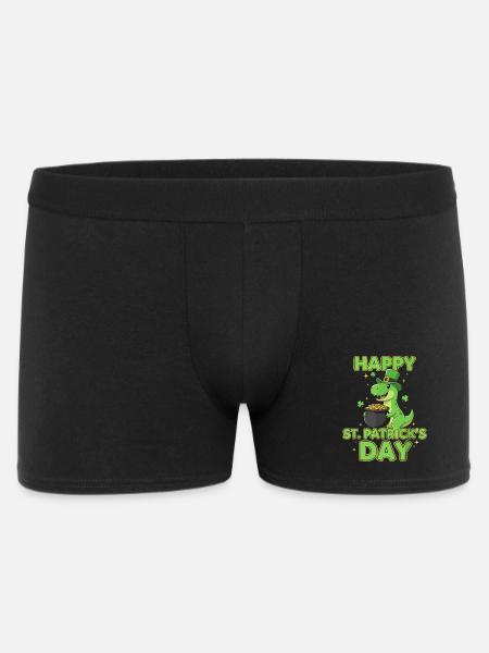 Joyeux dinosaure pour la Saint-Patrick - Boxer Homme - noir