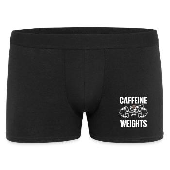 Strength Training Caffeine & Weights Bodybuilding Gym - Men's Boxer Shorts - black - Front