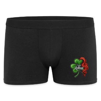 Ich bin der Redhead Shamrock St. Patricks Day - Männer Boxer Shorts - Schwarz - Vorne